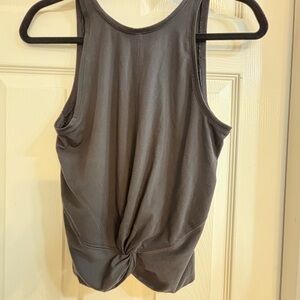 Athleta Black Tank with front knit